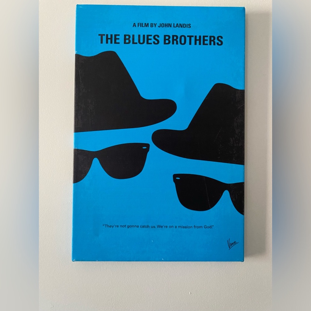 Blues Brothers Minimal Movie Poster - Canvas Print